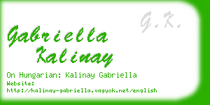 gabriella kalinay business card